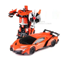 Remote Control RC RobotsCars Transformation Transform Toy Light Sound Dance Electric Car Models Action Toy Boy