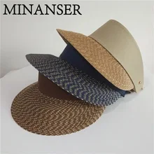 MinanSer, Женская Солнцезащитная шляпа, велосипедная соломенная Солнцезащитная шляпа, летняя кепка, модная модель, козырек, модный козырек, Солнцезащитная шляпа для девочек
