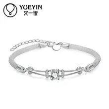 Новая мода посеребренный браслет для женщин Европейский стиль ювелирные изделия цепь браслет-змейка браслеты оптом