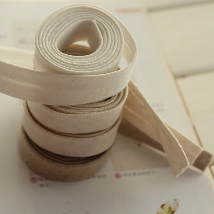 

18mm 4Colours Washed Linen Bias Tape Bias Binding Edge Binding Tape