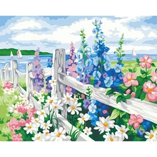 Молека DIY масляная живопись по номерам Kit Романтические цветы сад акриловая живопись на холсте Современный домашний декор стены Книги по искусству изображение