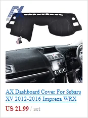 Крышка приборной панели AX для Subaru XV 2012- Impreza WRX- Forester SJ dashmatt Dash коврик Солнцезащитная крышка приборной панели