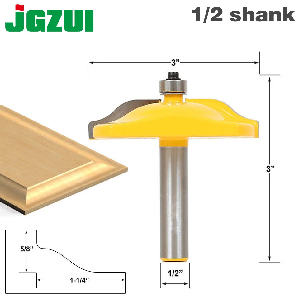3" Diameter Cove Raised Panel Router Bit 1/2" Shank 12mm Shank