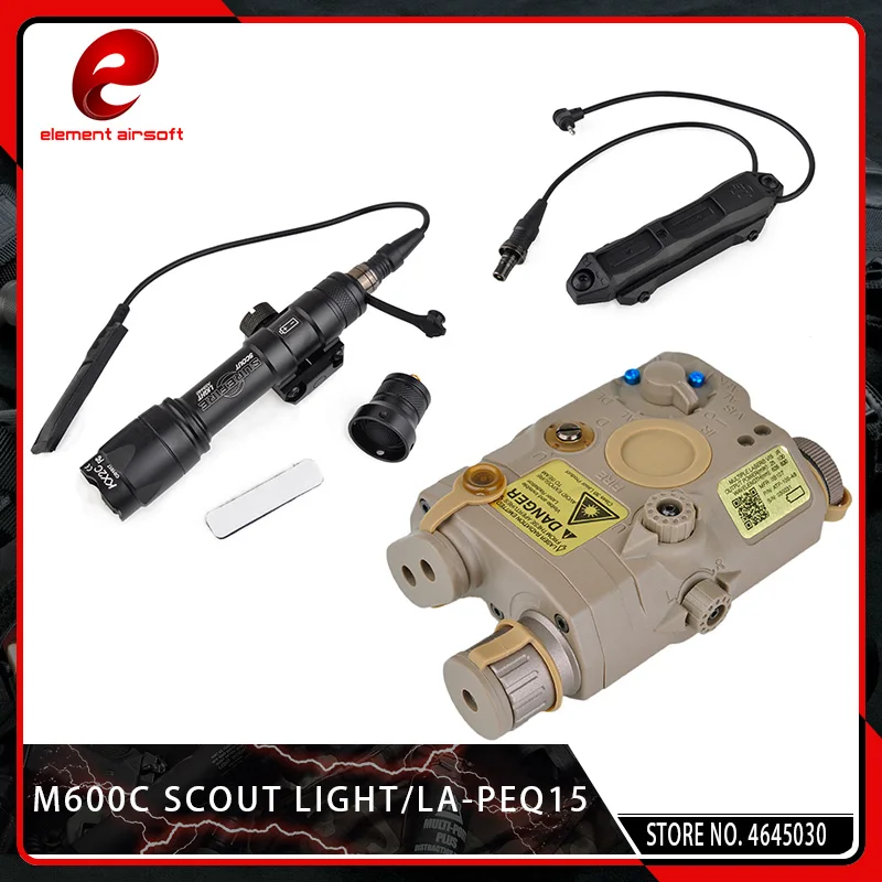 Element Airsoft 3 шт. LA PEQ15 Red Dot IR Laser PEQ 15 Surefir M600C тактический скаутский светильник