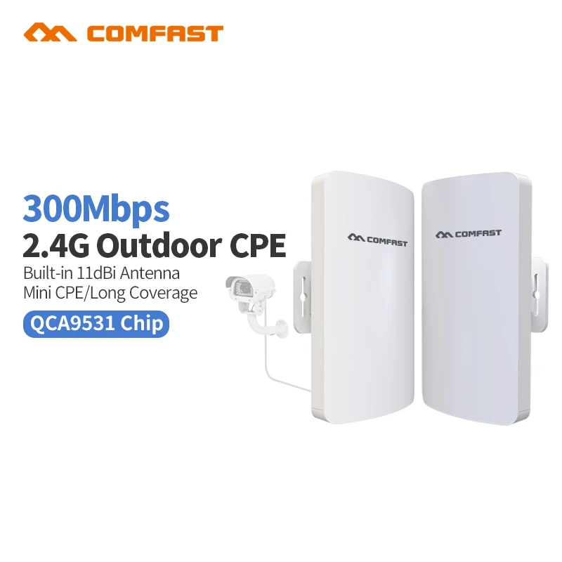 2pc Comfast Outdoor Mi WIFI Amplification Repeater 2 300Mbps Wireless Router Repitidor Signal Expander Amplifier CF-E110N Bridge