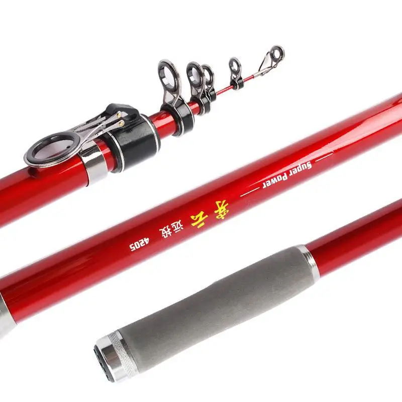 Hot Sale Spinning Fishing Pole Ultra Light Fishing Stick 4.5m Telescopic Carbon Fishing Rod Surf