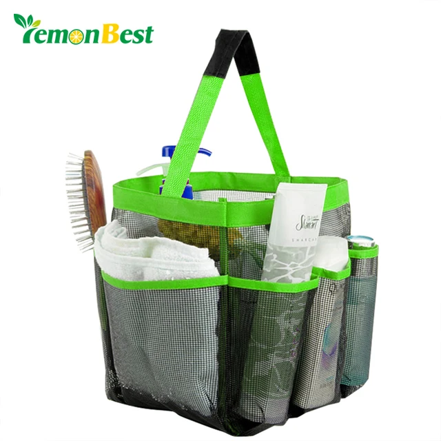 Lemonbest 8 Pockets Quick Dry Hanging Mesh Storage Shower Bag For Lemonbest 8 Pockets Quick Dry Hanging Mesh Storage Shower Bag For Cosmetics Toy Organiser 3 Color