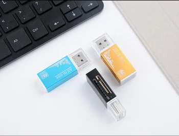 

Free Shipping New Arrivals USB2.0 Card Reader for Camera Memory Card SD TF MS PSP ALL IN ONE Card Reader