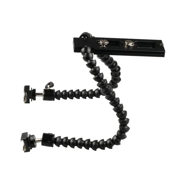 Online Dual arm Flexible Flash Halterung für MAKROAUFNAHME FÜR NIKON CANON Kamera Universal