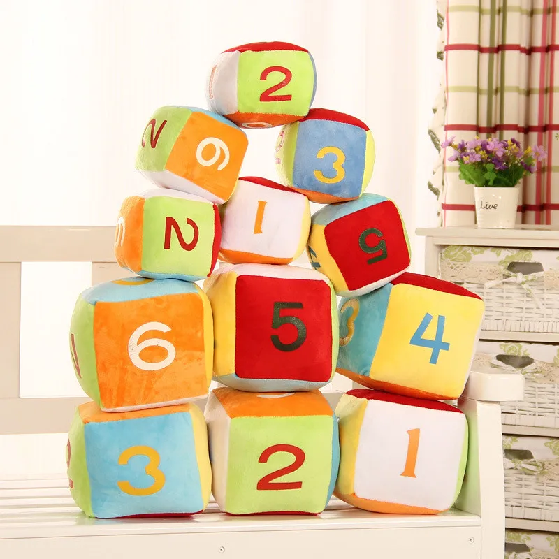 Buy 15CM Multi Color Soft Plush Toy Number Dice Model Pillow Cushion Creative