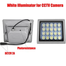 NOVOXY-20 piezas de luz de relleno para cámara CCTV, reflector LED de alta potencia, color blanco