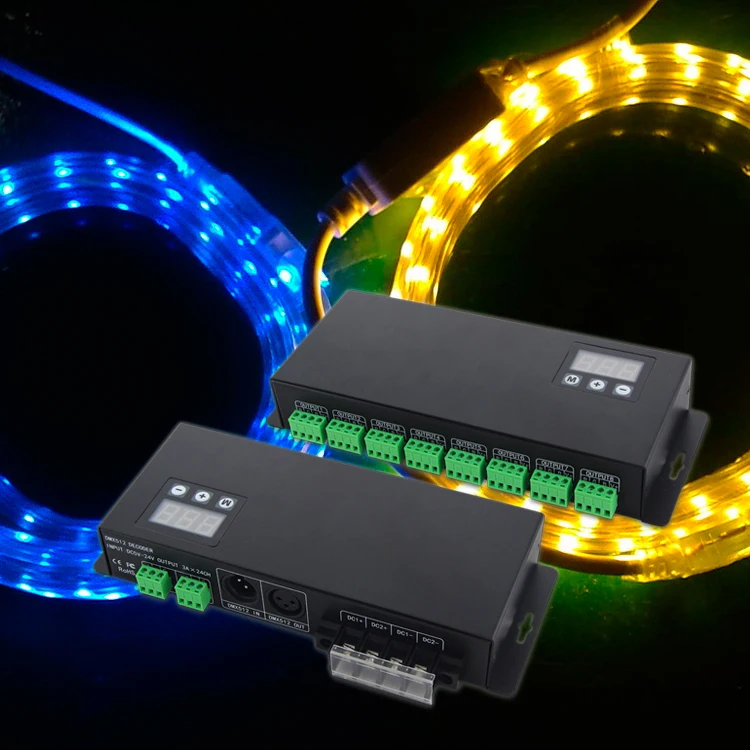Лампа для подсветки 3А * 24CH DMX512 12 В постоянного тока/1990 Вт|Контролеры RGB| |