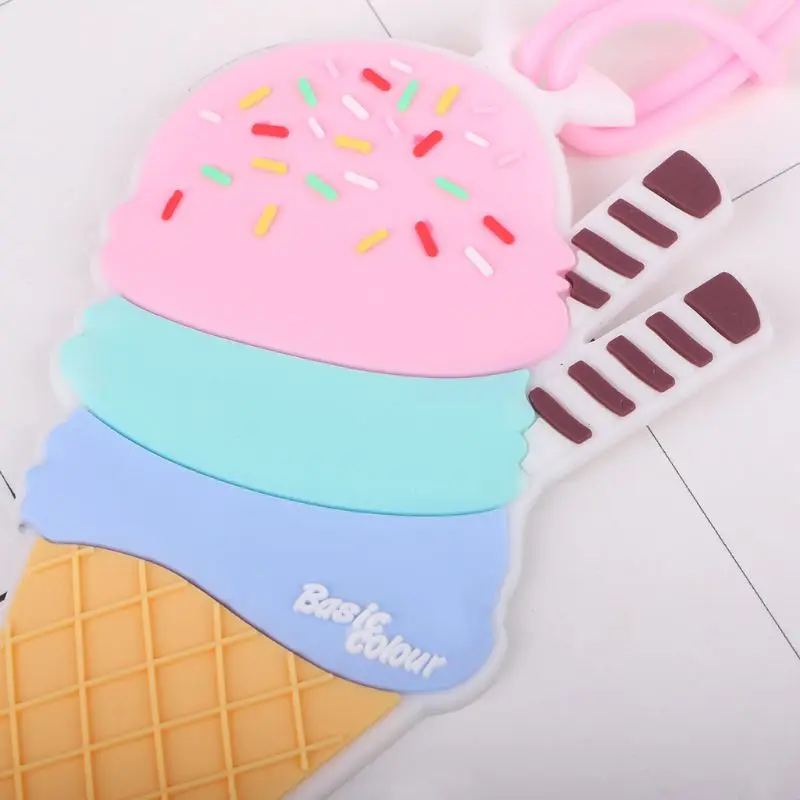 2019 Creative Silicone Ice Cream Luggage Tag Label Strap Suitcase Name ID Address Tags for Travel