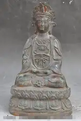 Песня voge gem S6927 старый китайский буддизм Джосс pure bronze goddess kwanyin гуаньинь бодхисаттвы статуя