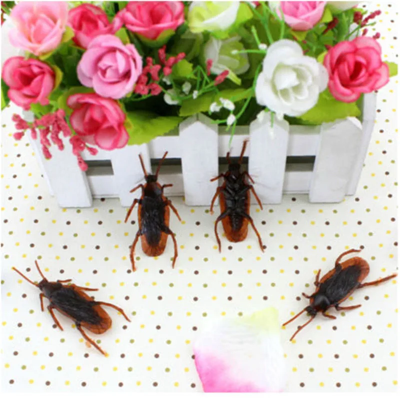 50pcs Set Prank Funny Trick Joke Special Artifical Cockroach Lifelike Model Creative Fake Cockroach Toy Easter New Arrivals