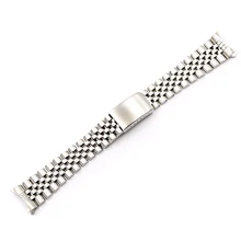 CARLYWET 19 20 22mm Two Tone Oco Curvo End Sólido Parafuso Links Substituição Watch Band Strap Estilo Antigo Jubileu pulseira