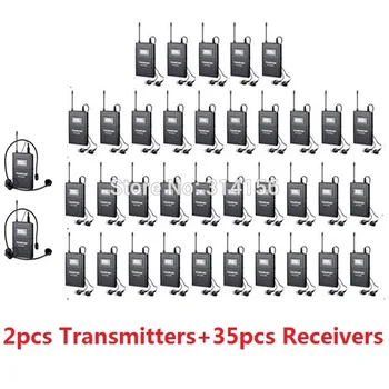 

Takstar WTG-500 UHF Wireless audio system tour guiding,simultaneous translation audio-visual eduation, 2Transmitter+35 Receivers