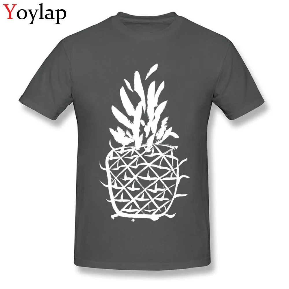 Hot Sale Casual Tops Tees Standing pineapple Fall Short Sleeve 100% Cotton Round Collar Mens T Shirt Casual Tee-Shirts carbon