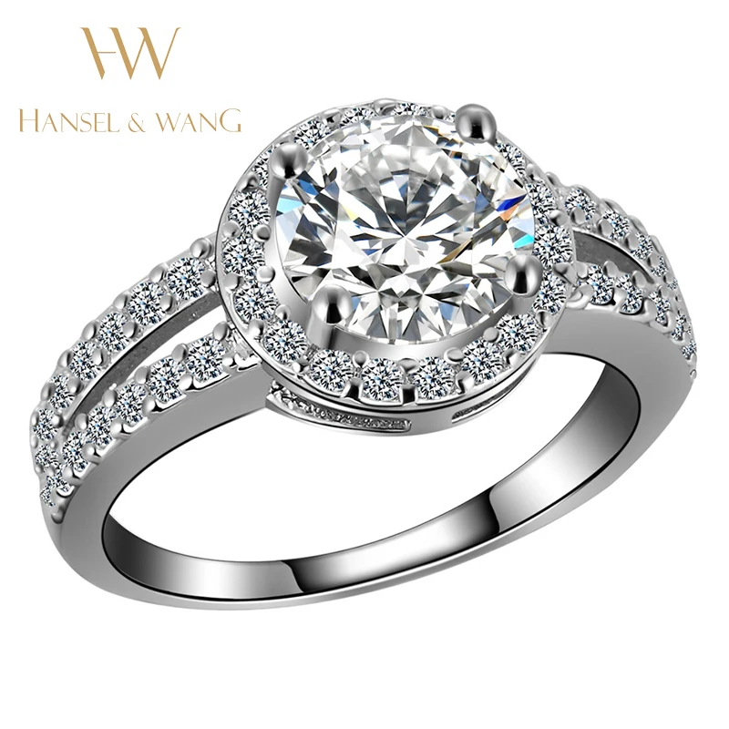 Wedding Engagement font b Ring b font Stainless Steel font b Ring b font CZ Diamond
