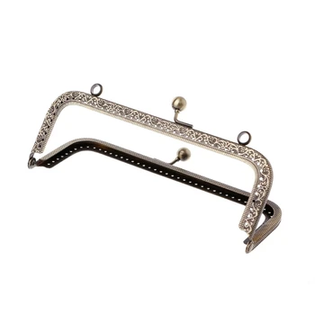 

1Pc DIY Purse Handbag Handle Coins Bags Metal Kiss Clasp Lock Frame DIY 18cm