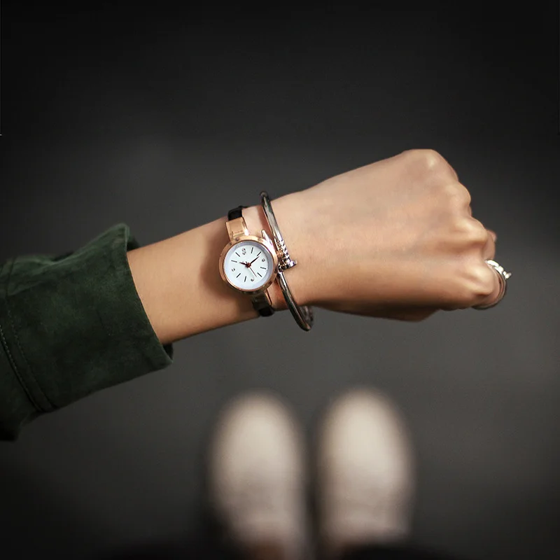 Модные часы Для женщин простые наручные тонкие цепочки женские под платье