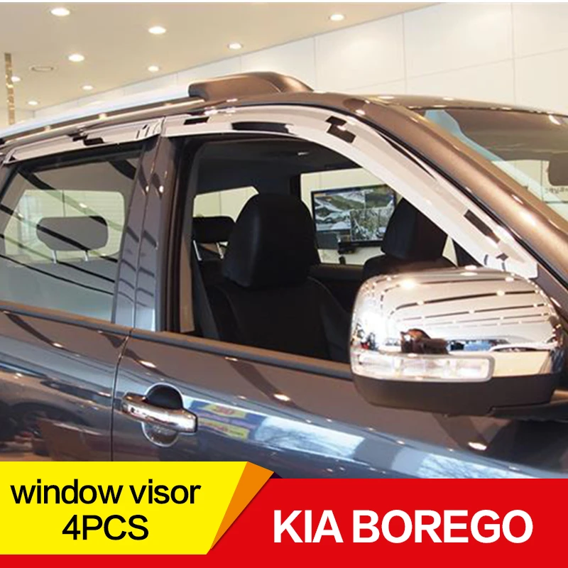 

For kia borrego window visor Windows side Sun Rain Protection Shield Exterior body decoration accessories2008-2015