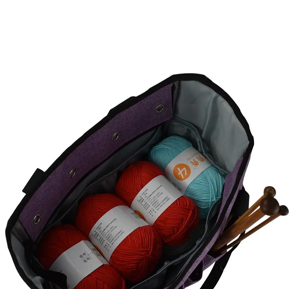 Вязальные крючки нить и пряжа для хранения сумка органайзер DIY держатель шерсть для вязания крючком, крючки, станок и Вязание иглы швейный набор «сделай сам», сумка для хранения