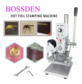 

BOSSDEN DIY Leather Wallet Key Bag Hot Stamping Logo Machine Foil Stamp Wood Paper Cards Heat Embossed Brand Bronzing Tool