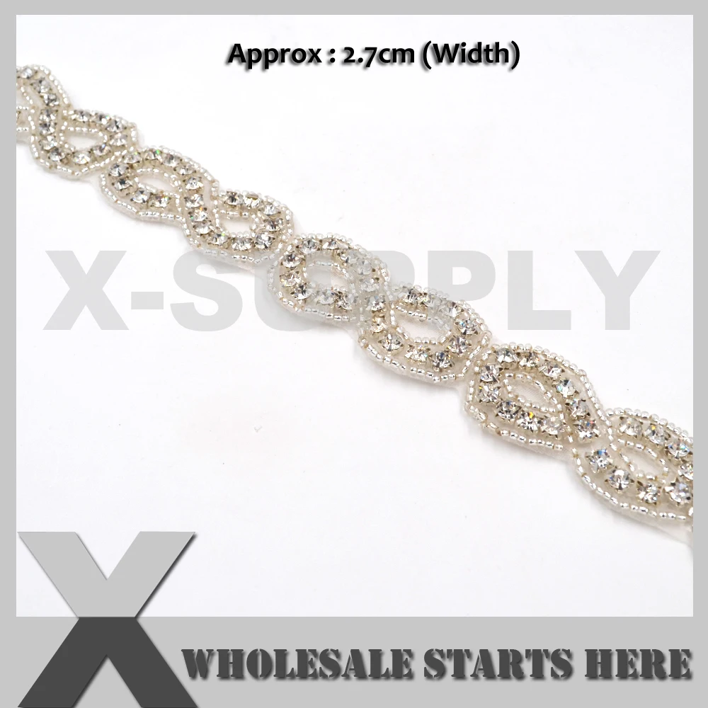 

Luxury Crystal Embroidered Beaded Bridal Sash For Wedding Dress Sash Belt,Party Dress,Curtains