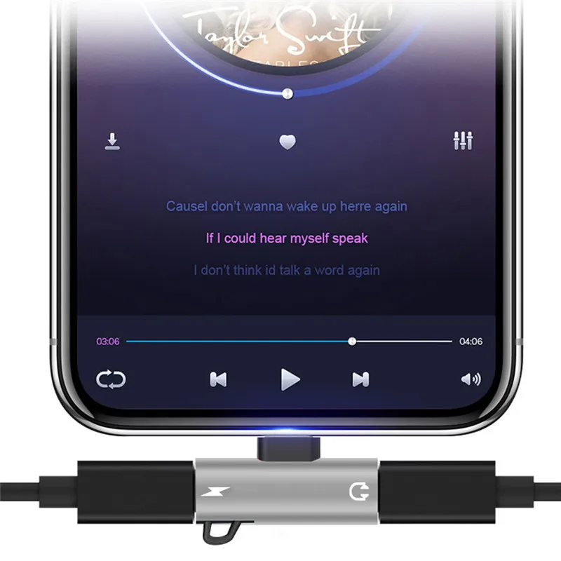Для молнии Джек для наушников аудио зарядки двойной адаптер для iPhone X 7 8 плюс Splitter AUX преобразователь кабельного разъема цепи