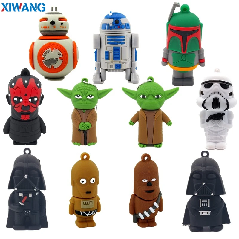 

XIWANG USB Flash Memory Stick 64GB Pen drive Cartoon Star wars darth vader 128GB 32GB 16GB 8GB4GB Pendrive 100% USB Flash Drive