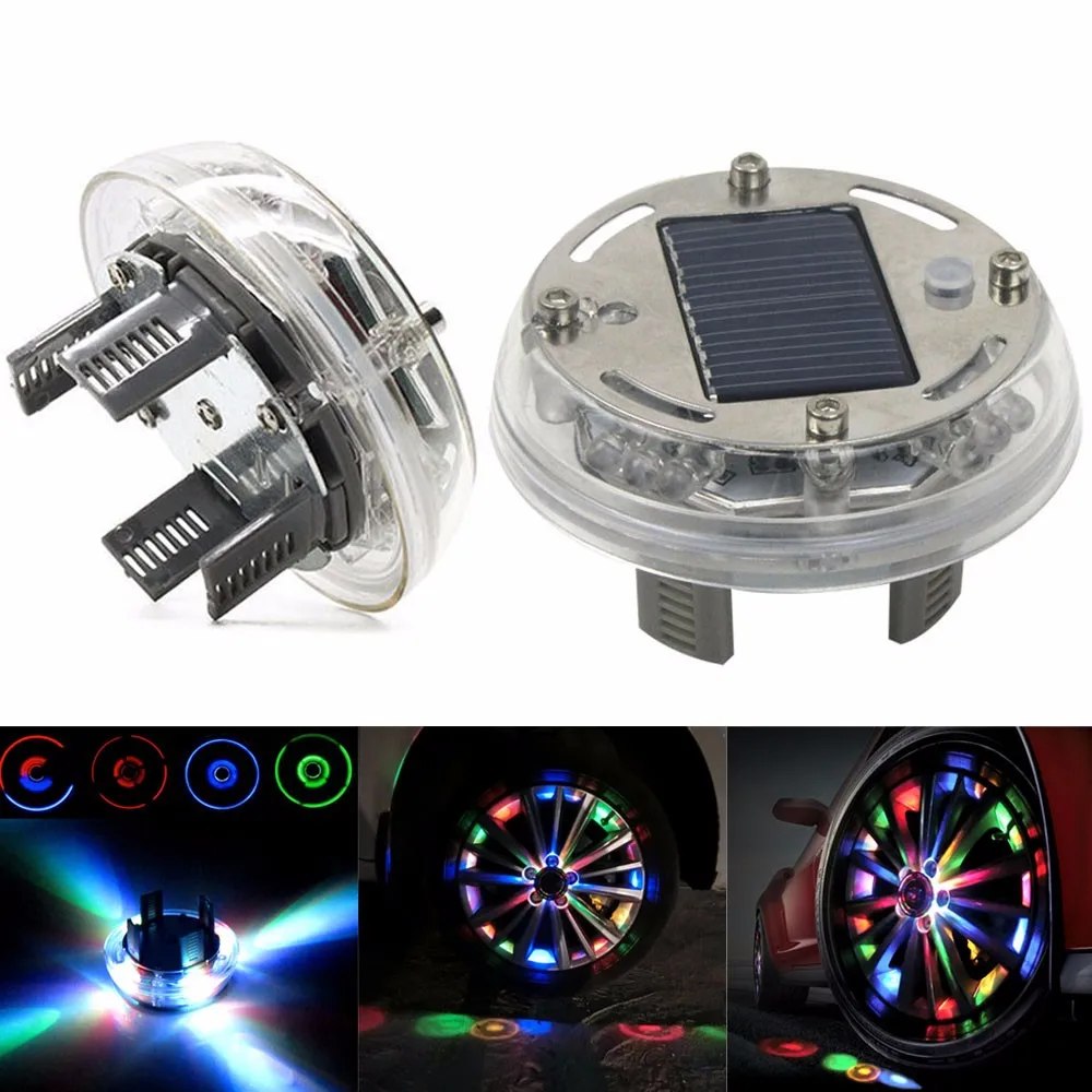 

2016 New Hot 1PC 4 Mode 12 LED Car Auto Solar Energy Flash Wheel Tire Light Lamp Car Decoration Light &Wholesale