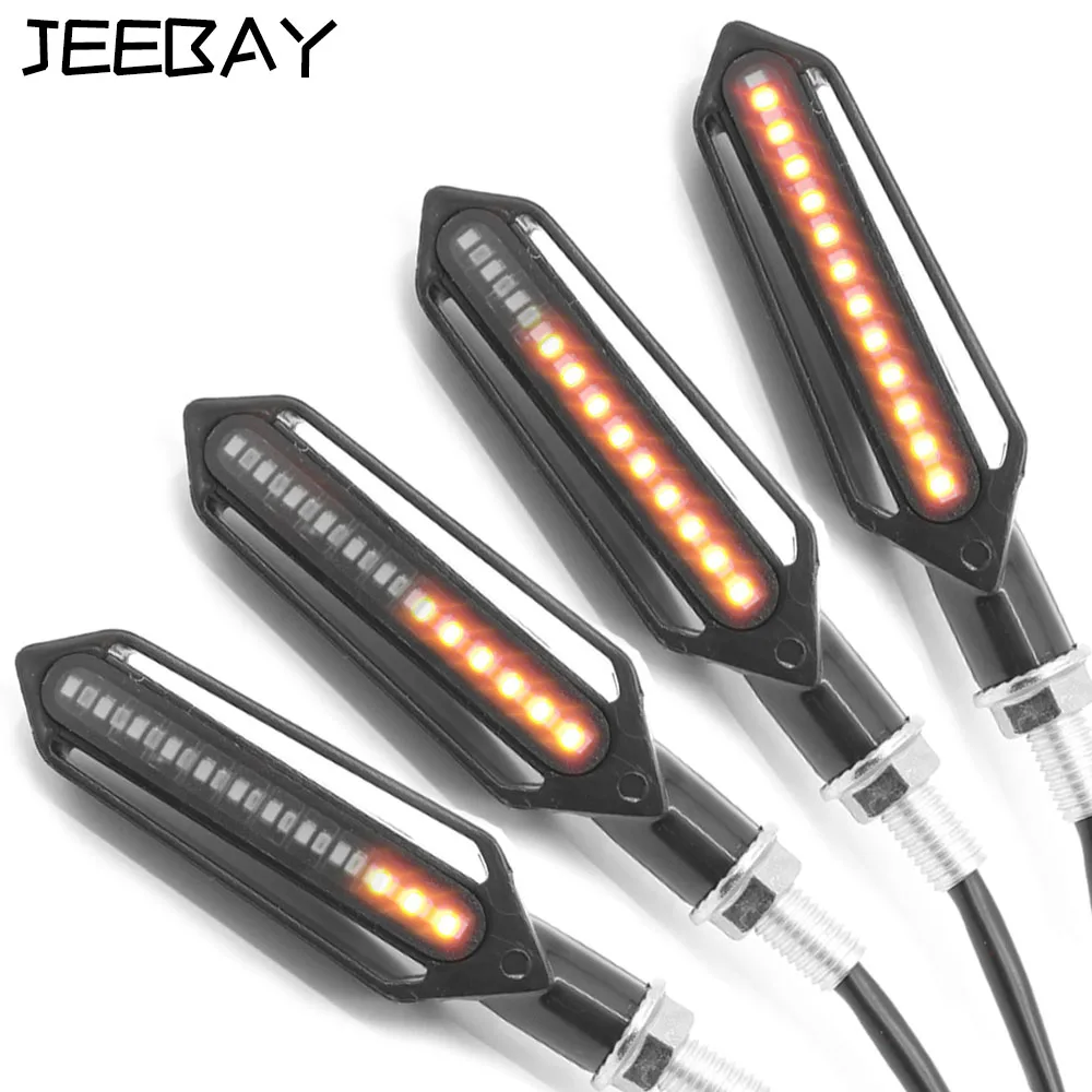 

JEEBAY 12V Flowing Turn Signal Motorcycle Flasher Blinker Led Motorcycle Turn Signals Brake Lamp Turn Signal Motorcycle Led 10mm