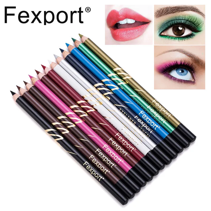 

2018 6/12pcs Makeup Lipliner Pencils Eyeliner Colorful Waterproof Long-lasting Eyebrow Pen Beauty Tool
