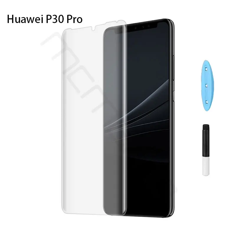 Закаленное стекло для экрана MCMEME P30 Pro с полным клеем и УФ жидкостью Huawei P 30Pro