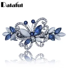 Opals Crystal Butterfly Rhinestone Hair clip Barrette Hairpin Headwear Accessories Hair Jewelry For Woman Girls Wedding