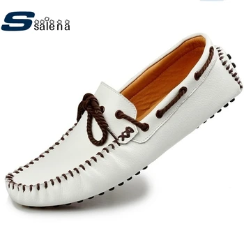 

Genuine Leather Mens Shoes Casual Breathable Outdoor Men Loafers Spring Autumn Driving Shoes AA20241