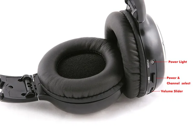 Silent Disco complete system black folding wireless headphones – Quiet Clubbing Party Bundle (5 Headphones + 1 Transmitter)