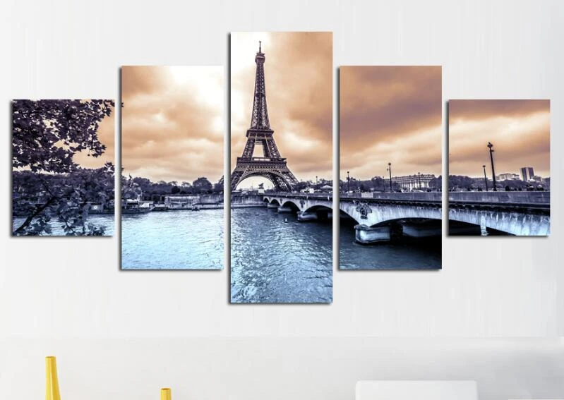 Eiffel Tower 5PCS HD Canvas print Painting Home decor Picture Wall art Poster Eiffel Tower 5PCS HD Canvas print Painting Home decor Picture Wall art Poster