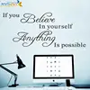 if you believe in yourself anything is possible inspirational quotes wall decals decorative stickers vinyl art home decor 8037. ► Photo 2/6