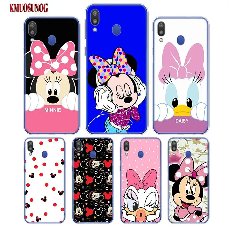 

Transparent Soft Silicone Phone Case Minnie Mouse Girls Cute Print for Samsung Galaxy M20 M10 S10 S10e S10Plus S10+ Cover