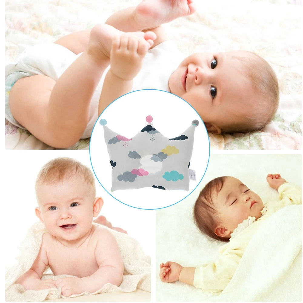 Детская подушка для предотвращения плоской голова в короне форма младенческий подголовник для новорожденного позиционер сна детская