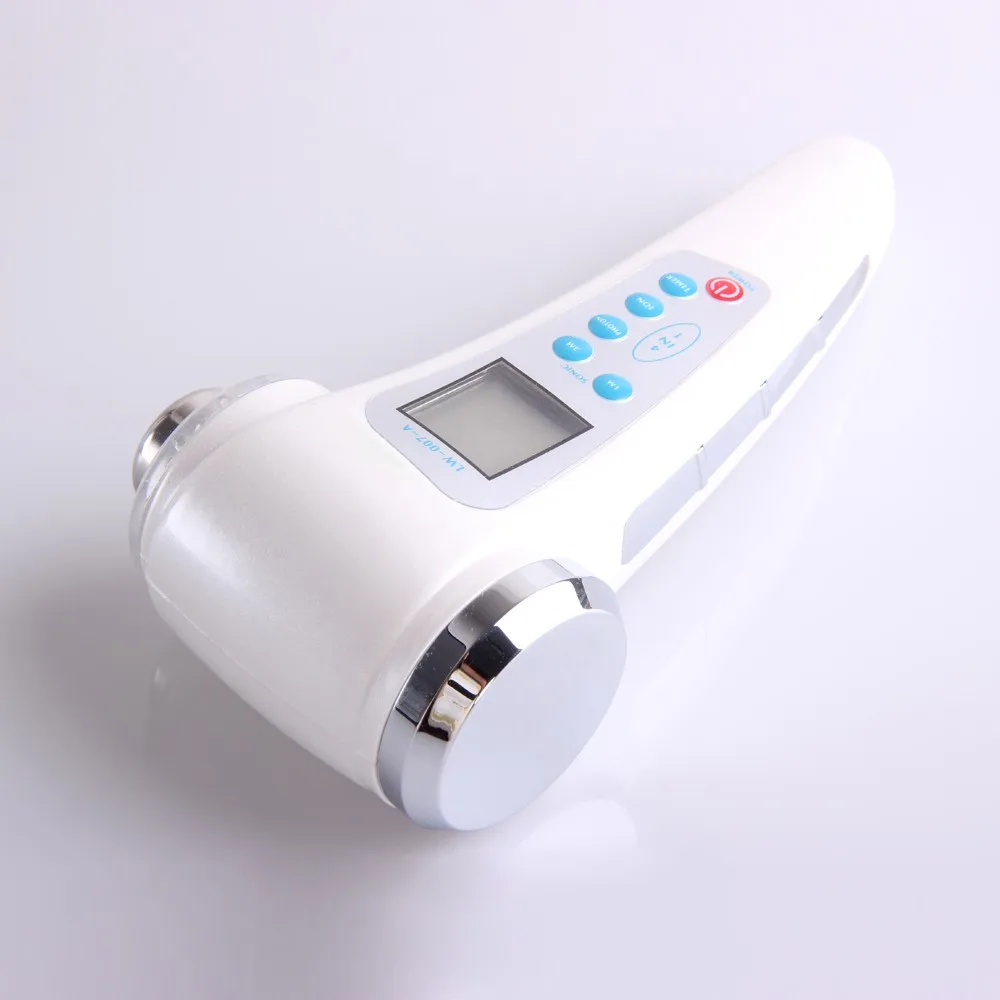 Equipamento da Beleza Ultra-sônico + Íon Galvânico + Led Rejuvenescimento da Pele 4 em 1 Ultra-som + 3 Display Fóton Massageador Facial Lcd 1 Mhz 16 4 em 1 display lcd equipamento da