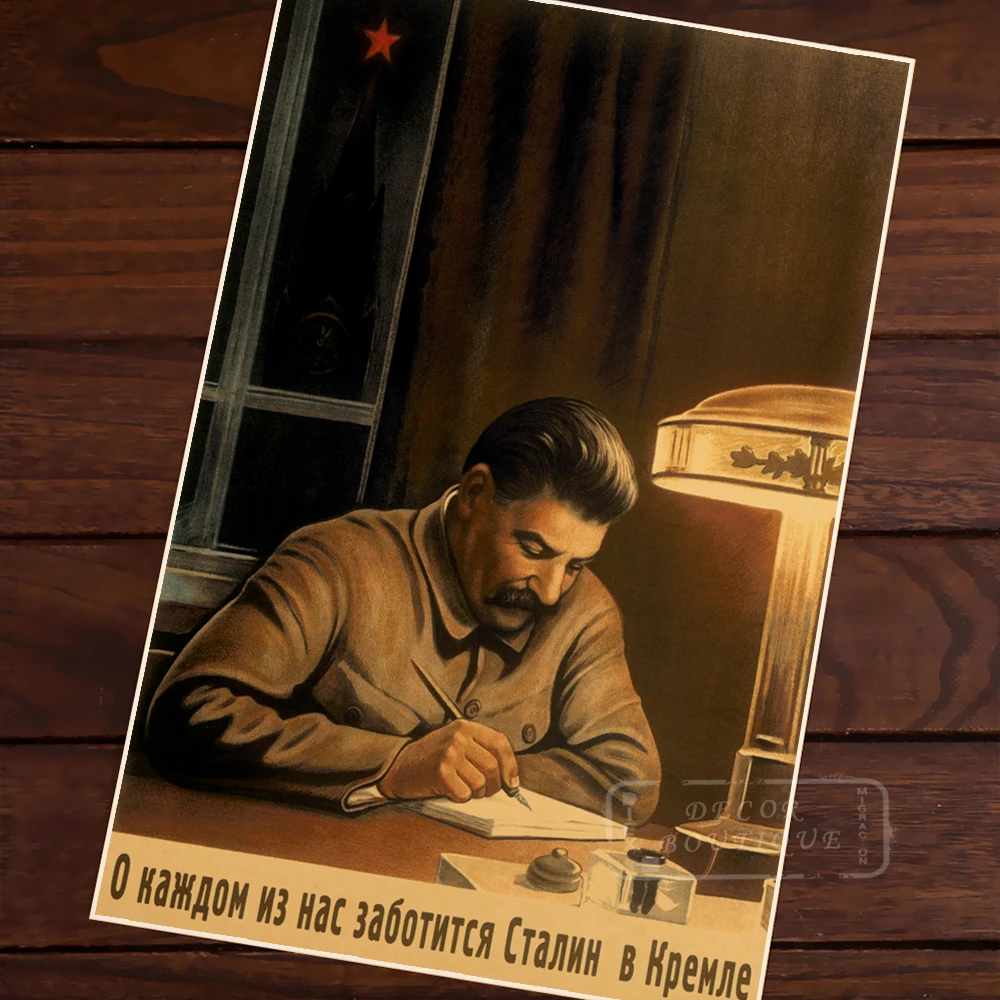 Membaca Belajar Stalin Propaganda Soviet Union Uni Soviet Pro Kitty Vintage Retro Kanvas Bingkai Poster Dinding Poster Dekorasi Rumah Hadiah Wall Poster Posters Postersgift Poster Aliexpress