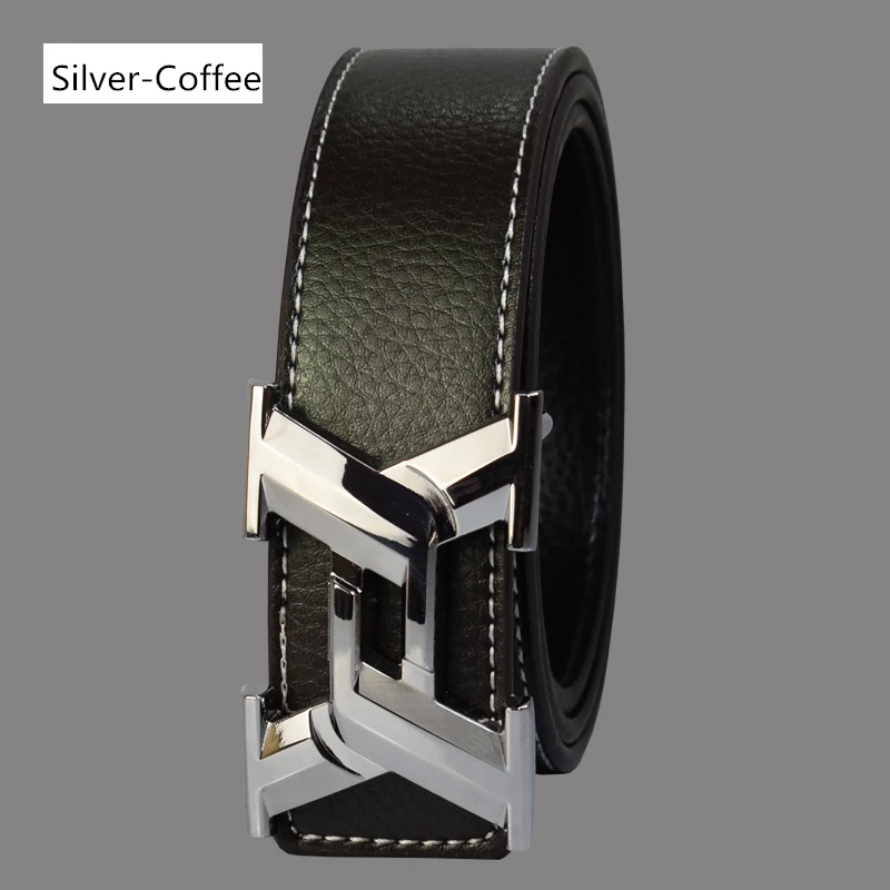 Luxury Belts for Men Fashion Business Casual High Quality Smooth Buckle Designer Male Leather Belts