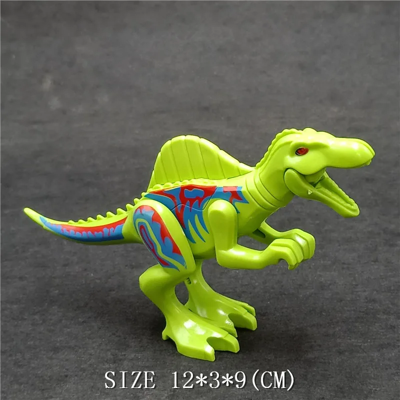 

Jurassic World Park Raptor Animal Dinosaurs Spinosaurus Figures Building Blocks Bricks juguetes Assembly Toys For Children Gift