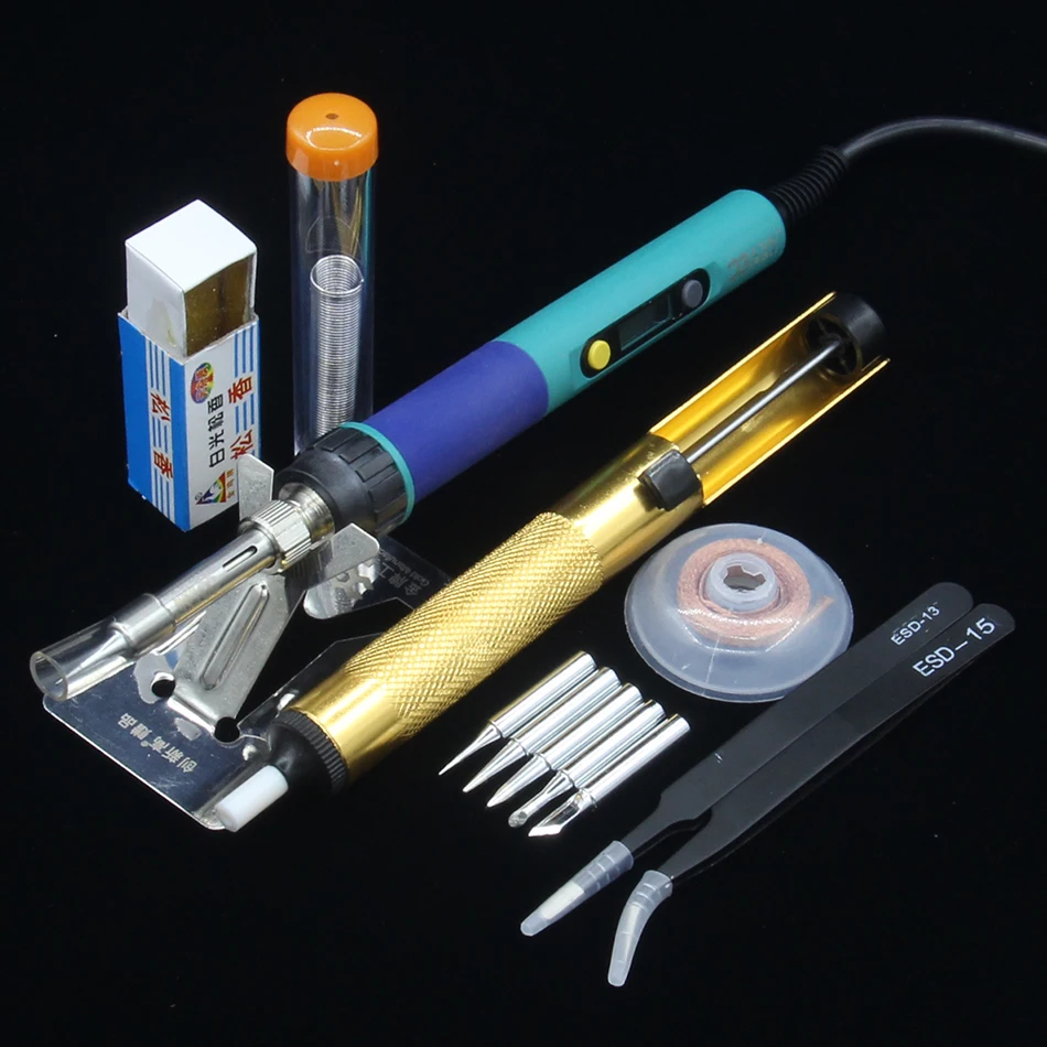 Goede CXG 936d 60 W Digitale LCD Instelbare temperatuur Elektrische soldeerstation Elektrische soldeerbout Pincet rosin Toolkit
