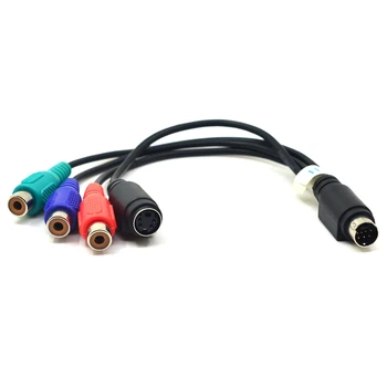 

20cm 0.2M 7Pin S-Video to Female RGB/ 3RCA and 4pin S-Video Female Component Adaoter Cable for PC DVD HDTV