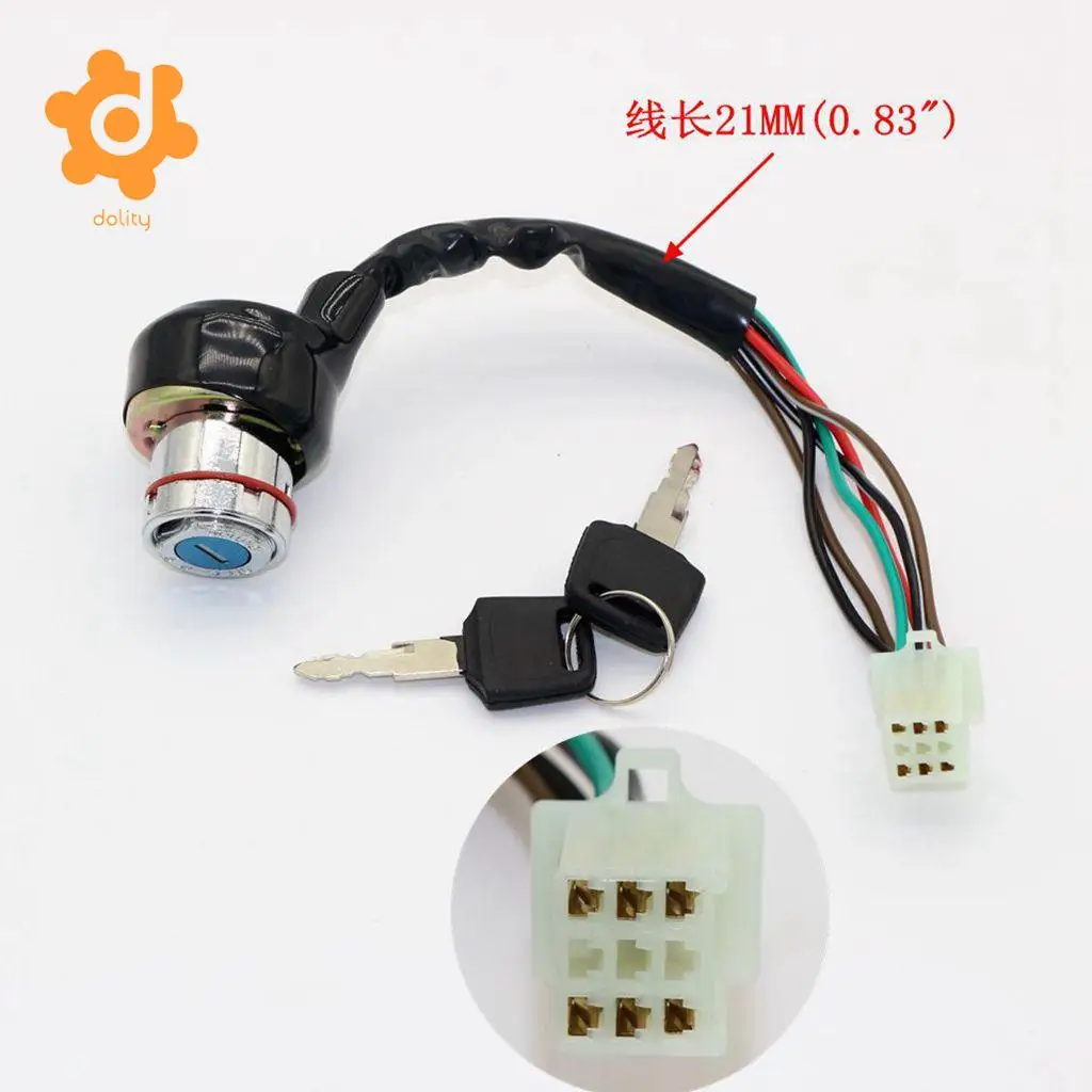 6 Wire Ignition Key Switch for 150cc 200cc 250cc Pit Quad Dirt Bike ATV Buggy