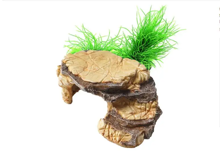 

Teedel aquarium resin turtle sun platform Fish tank imitates natural landscaping and sinks the turtle island Beautiful Ornaments